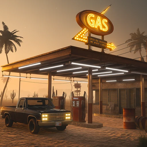 Gas Station Junkyard Sim 3D app icon